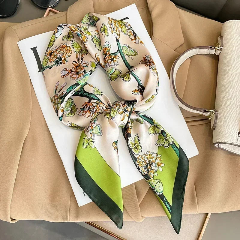 Satin Square Scarf for Women – Multi-Purpose Accessory for Hair, Neck, Bag & Headwrap | Thomler