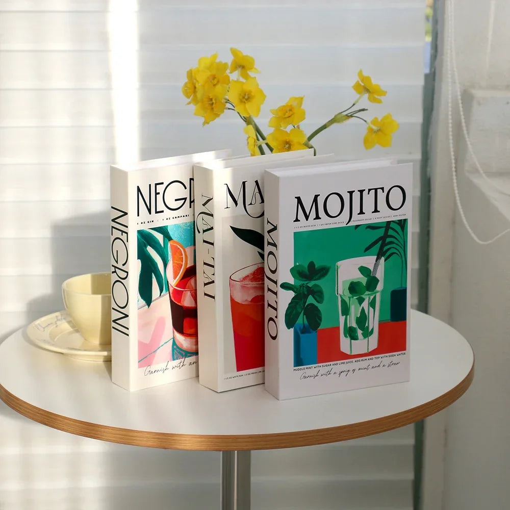 Decorative Faux Books Cardboard Foldable Set Of 3 Living Room Coffee Table Styling Bookshelf Display Interior Decor | Thomler