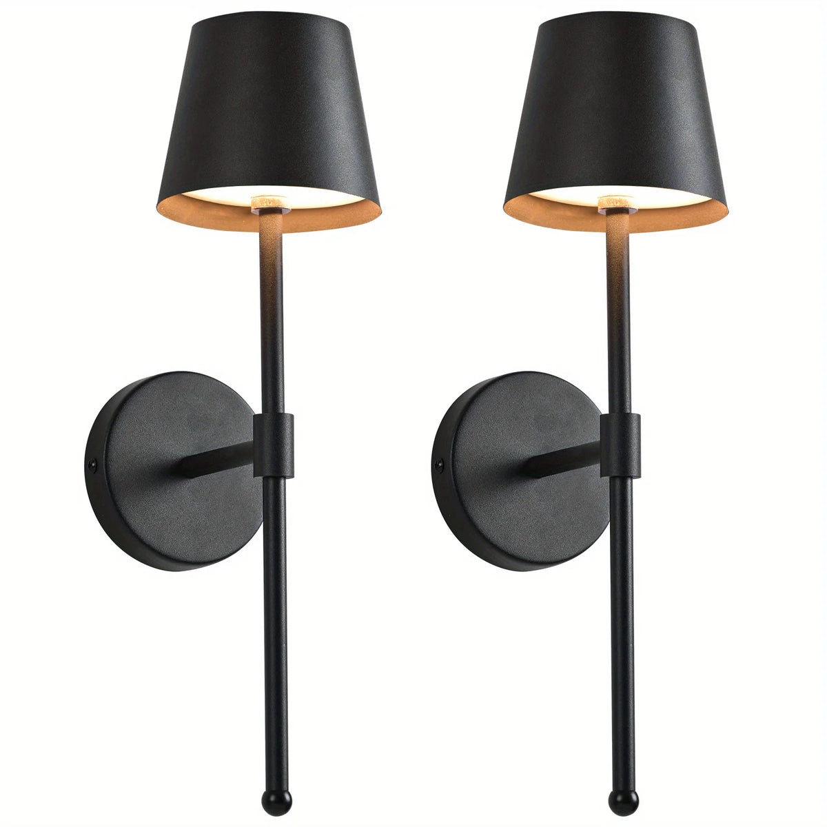 Rechargeable LED Wall Sconce 2-Pack – Remote Control Dimmable Battery Light for Hallway, Bedroom & Stairway | Thomler