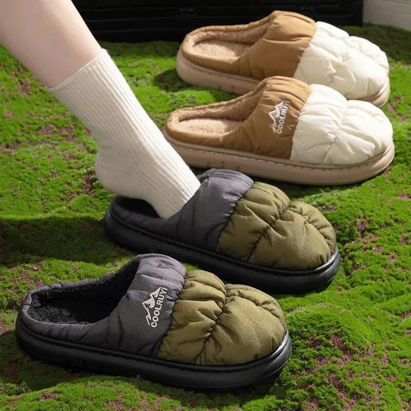 Insulated Cushioned House Slippers for Women – Plush Indoor/Outdoor Footwear with Non-Slip Sole & Water-Resistant Upper | Thomler