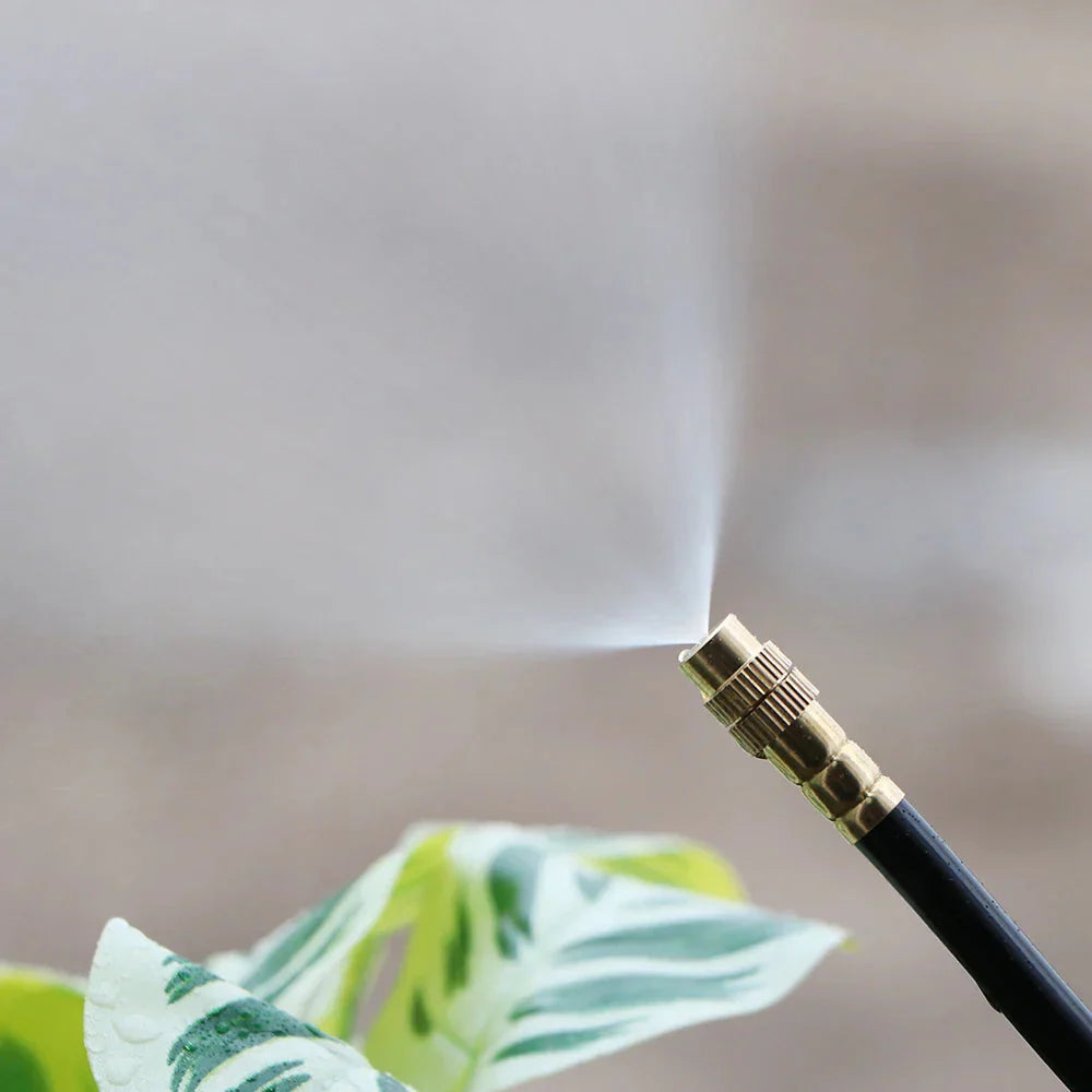Garten-Vernebelungssystem 20 m – 20 Kupferdüsen, werkzeugfrei