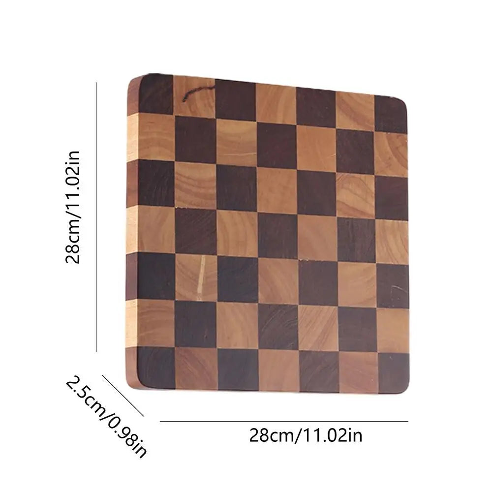 Checkerboard Beechwood Cutting Board for Everyday Kitchen Use, Thick Hardwood Chopping Block for Vegetables and Meat | Thomler