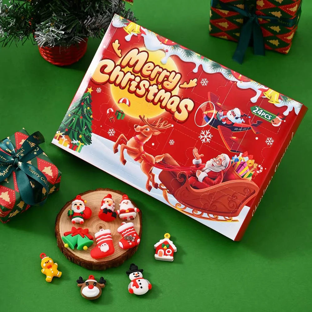 Holiday Countdown Treasure Hunt Box – 24 Mini Figurines for DIY Advent Calendar Decoration | Thomler