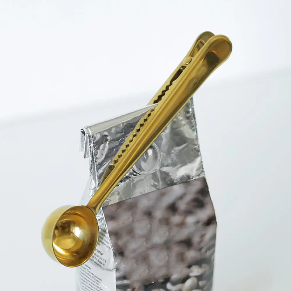 Coffee Spoon Clip Stainless Steel 7 in Kitchen Bag Sealer Measuring Tool Durable Multifunction Home Cafe Accessory | Thomler