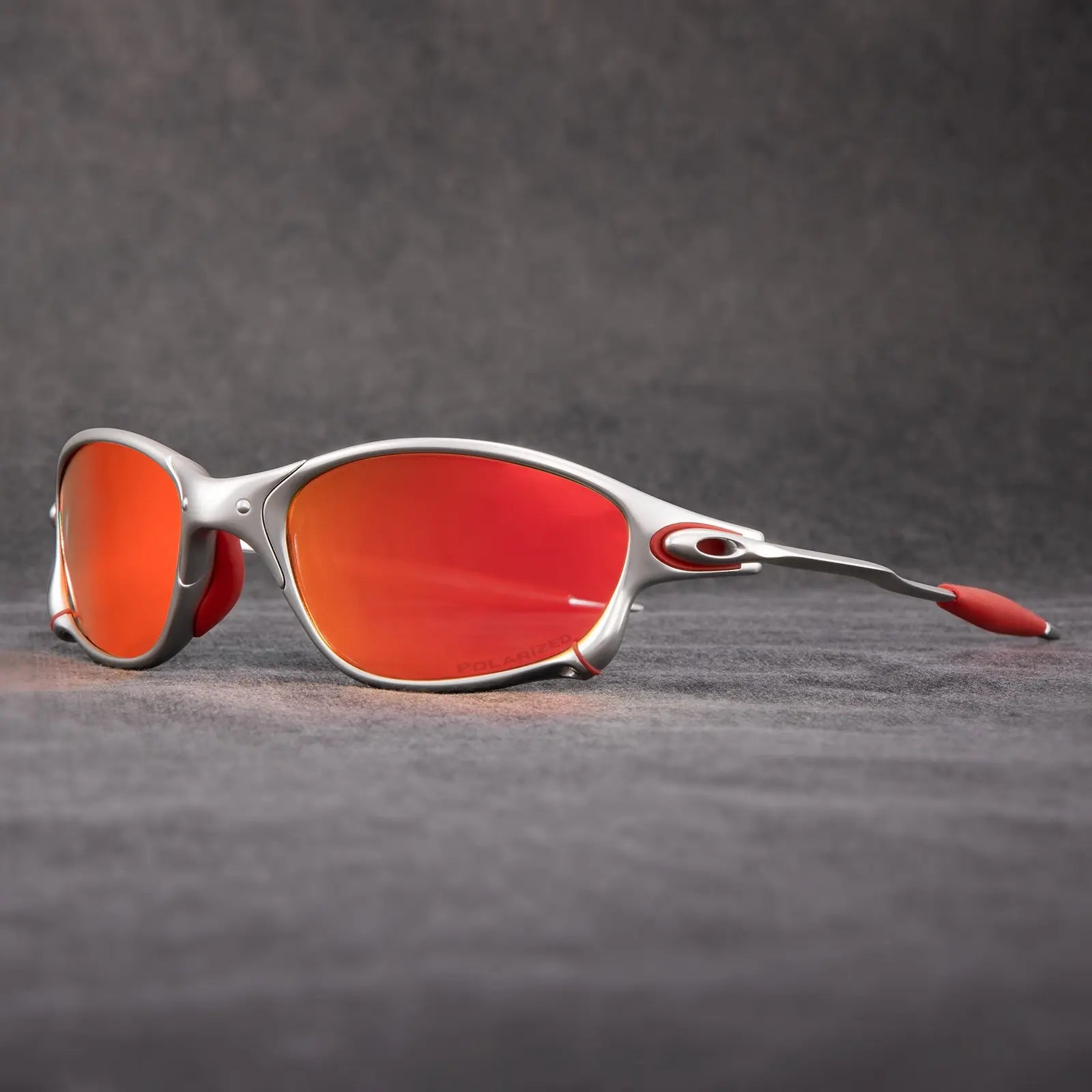 Polarized Sport Sunglasses with Red Mirror Lenses - Lightweight Aluminum Frame for Driving, Cycling & Outdoor Activities | Thomler