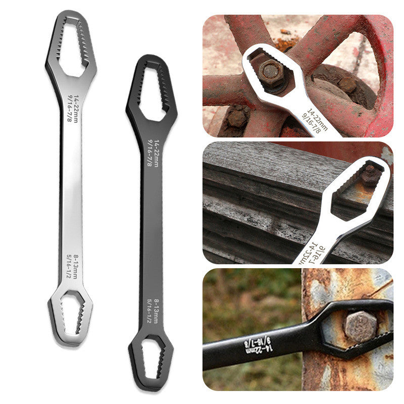 Dual-Head Adjustable Wrench Set 0.3-0.86 Inch Bolt Range Universal Spanner Tool for Auto Repair Home Workshop Bike Maintenance Plumbing DIY | Thomler