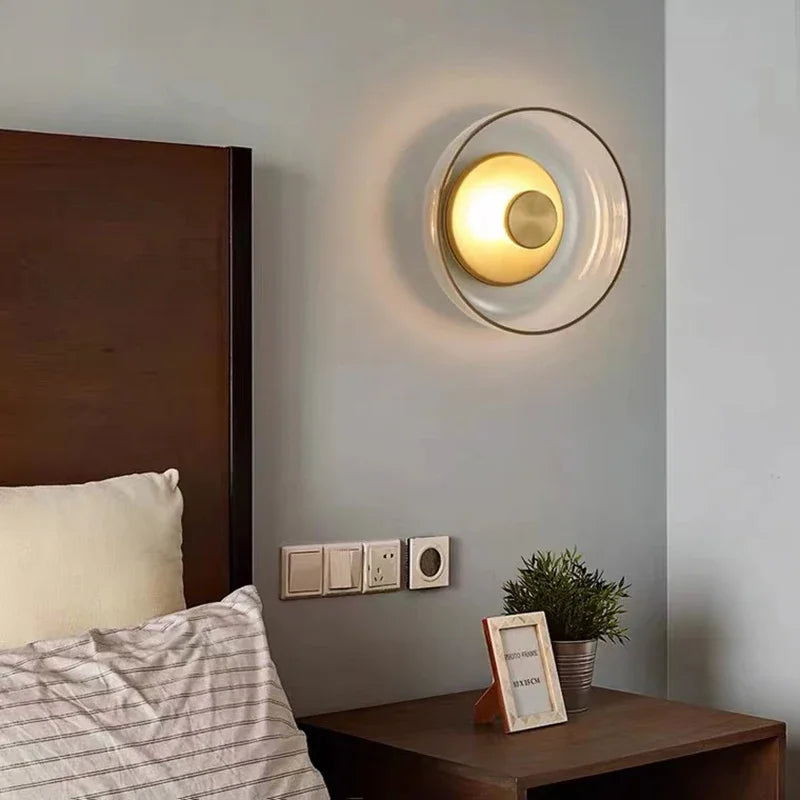 Contemporary Sconce with Domed Glass Shade – Iron Frame Wall-Mount Fixture for Bedrooms, Hallways & Living Spaces | Thomler