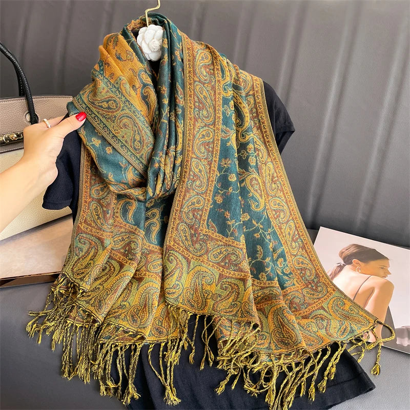 Women's Soft Cashmere-Feel Wrap Shawl – Lightweight Year-Round Fashion Accessory for Everyday Warmth | Thomler