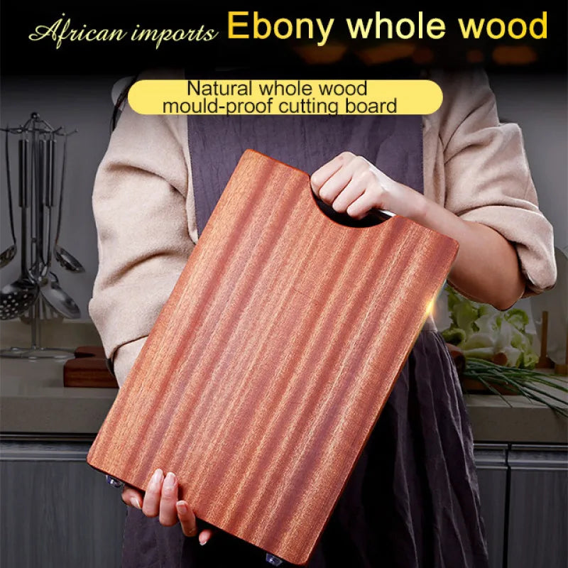 Solid Hardwood Cutting Board – Antimicrobial, Crack-Resistant, Untreated Dark Wood Chopping Block for Kitchen | Thomler