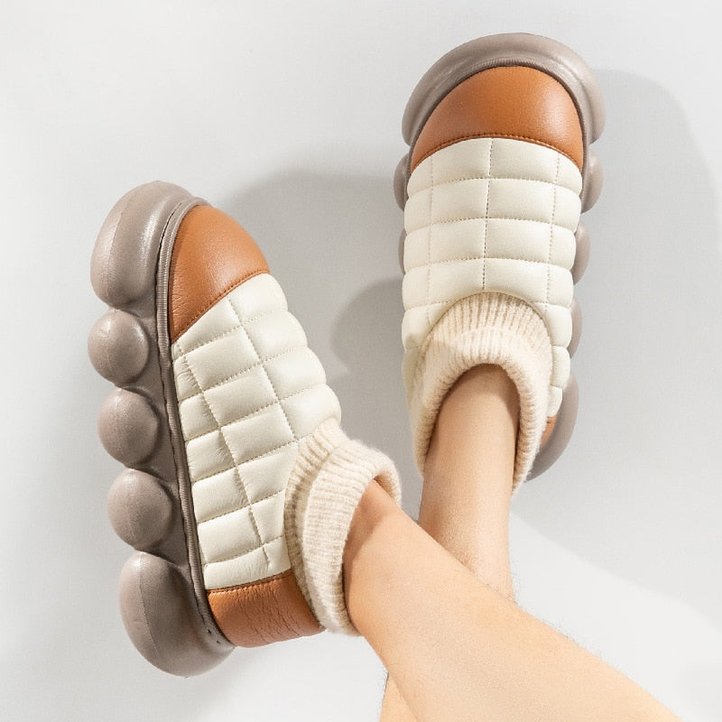 Insulated Faux-Fur Puffer Snow Boots – Elastic Slip-On Winter Footwear for Women & Men | Thomler
