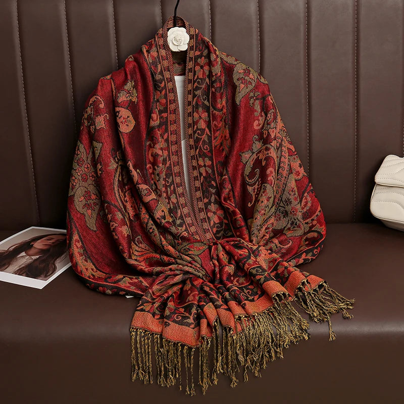Soft Cotton-Blend Winter Wrap Scarf for Women – Lightweight Shawl for Fall & Cold Weather | Thomler