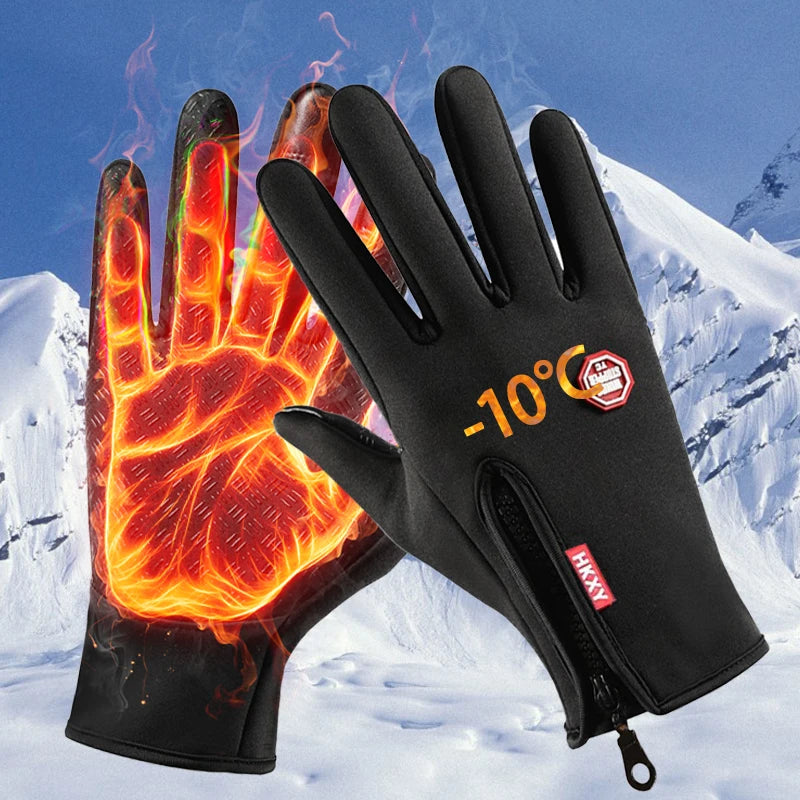 Winterhandschoenen voor heren Dames Touchscreen Warm buiten fietsen Rijden Motor Koude handschoenen Winddichte antisliphandschoenen