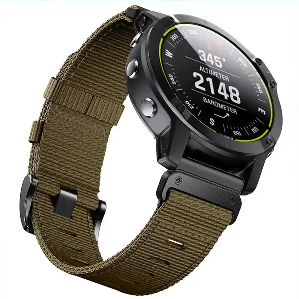 Tactical Woven Smartwatch Strap | Quick-Release Replacement Band for Fitness Tracking | Adjustable Lightweight Nylon Wristband | Thomler