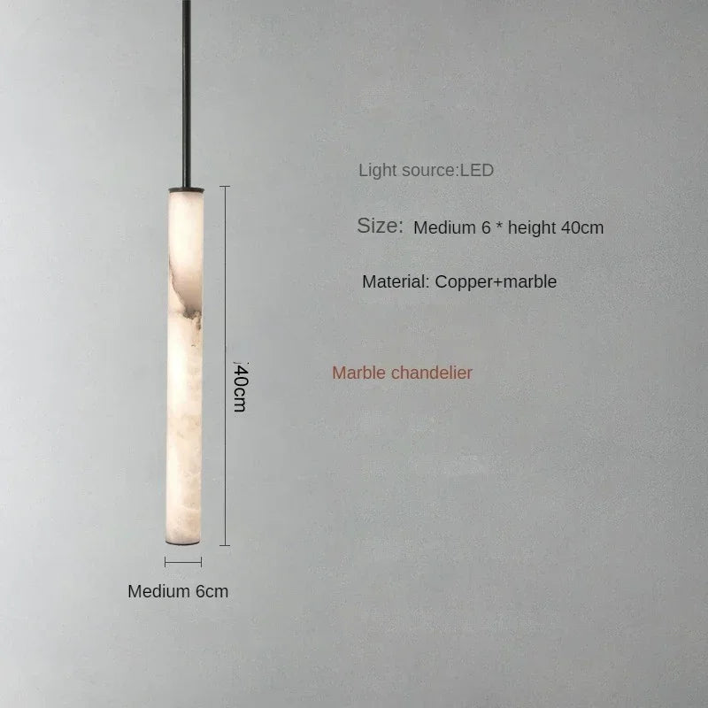 Copper & Natural Stone Pendant Light – Modern Hanging Fixture for Dining Room, Bedroom & Entryway | Thomler