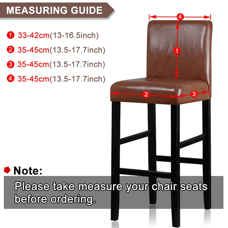 Stretch Bar Stool Cover | Universal Fit Chair Slipcover for Kitchen Counter Stools, Dining Room & Home Bar Seating Protection | Waterproof | Thomler