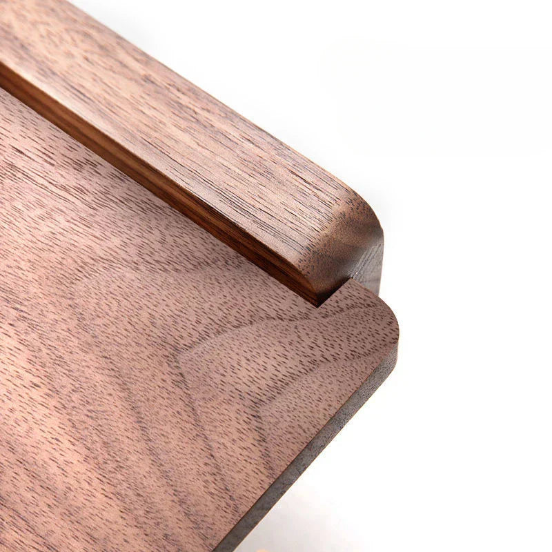 Toilet Roll Holder Walnut Wood Wall Mounted Bathroom Shelf Storage Organiser Minimalist Toilet Paper Rack | Thomler