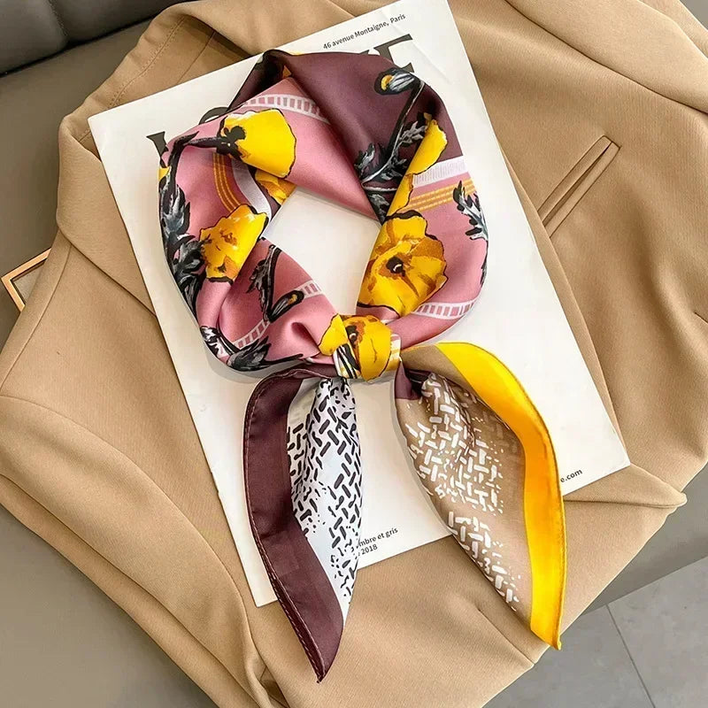 Satin Square Scarf for Women – Multi-Purpose Accessory for Hair, Neck, Bag & Headwrap | Thomler