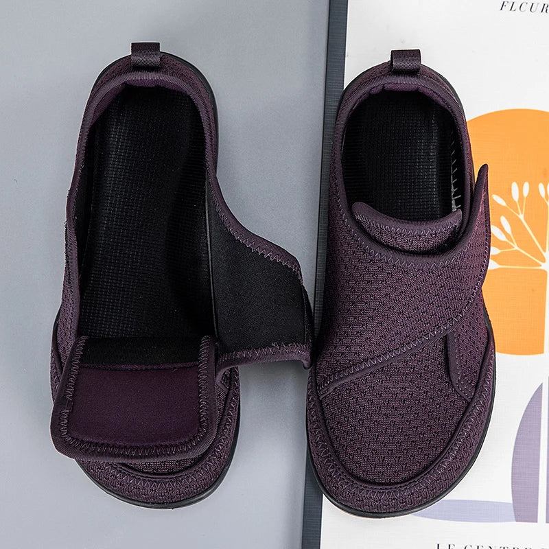Extra-Wide Orthopedic Walking Shoes with Hook-and-Loop Closure for Swollen Feet, Bunions & Comfort Support | Thomler