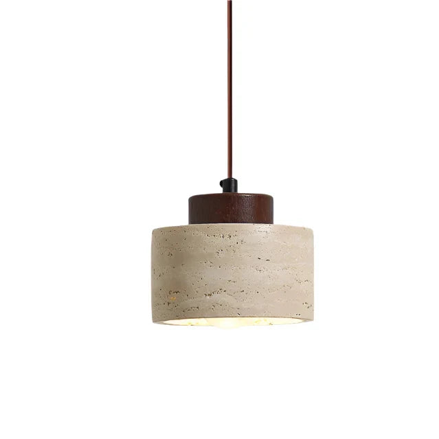 Pendant Light Travertine Stone 16.5 cm Warm White Bedroom Bedside Hanging Ceiling Lamp Scandinavian Ambient Lighting | Thomler