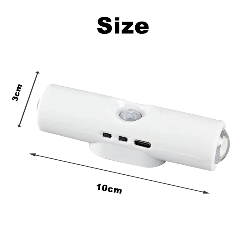 Rechargeable Dual-Head RGB Motion Sensor Night Light Wall Spotlight with Color Changing & Brightness Control for Bedroom Closet Hallway | Thomler