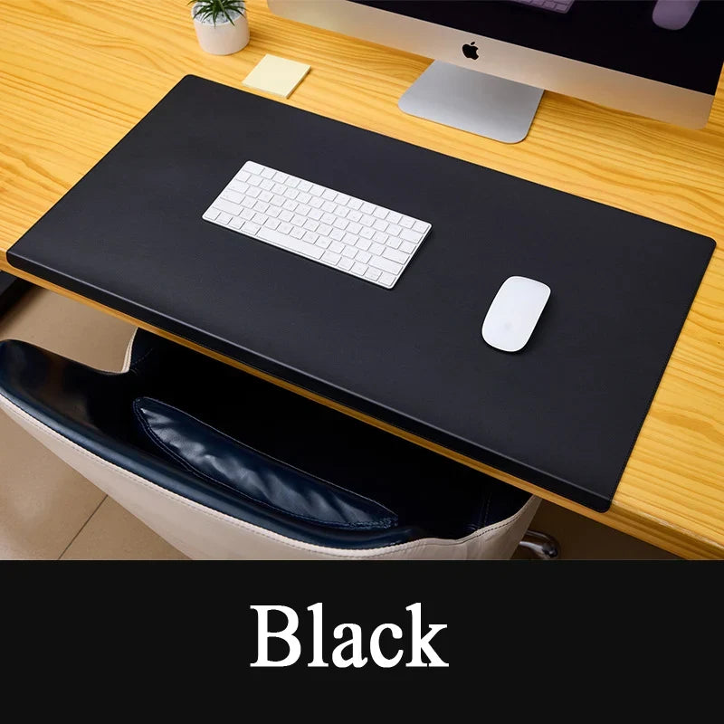 Ergonomic Desk Pad with Cushioned Wrist Rest and Elbow Support for Office, Gaming, and Home Workspace - Premium Vegan Leather Surface | Thomler