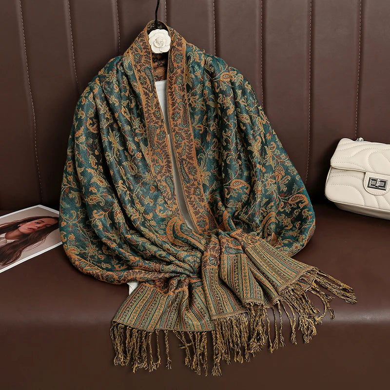 Soft Cotton-Blend Winter Wrap Scarf for Women – Lightweight Shawl for Fall & Cold Weather | Thomler