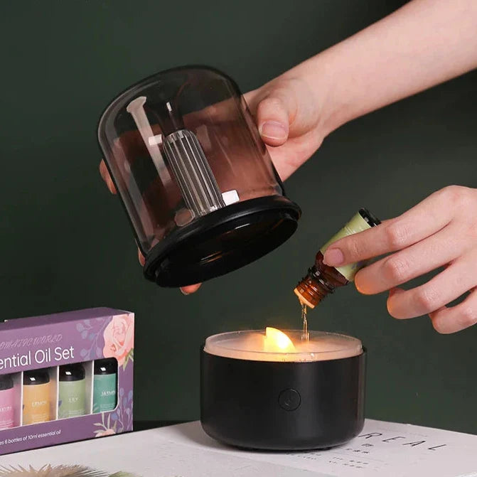 Diffuser Night Light ABS PP 6 in Bedroom Nursery Aromatherapy USB Rechargeable Ultrasonic Humidifier Relaxation | Thomler
