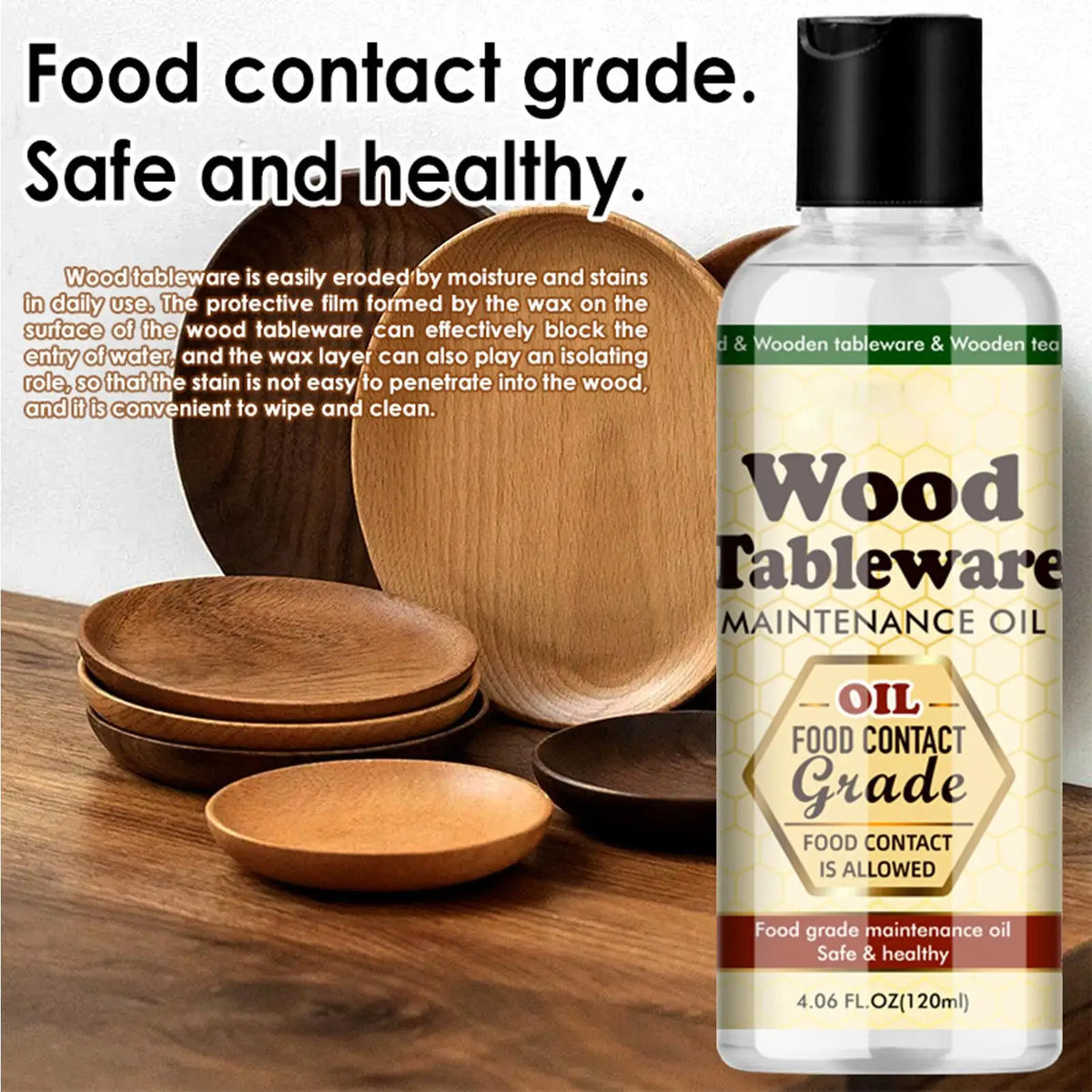 Wood Conditioner Oil for Cutting Boards & Kitchen Utensils – Protects & Restores Natural Grain | Thomler