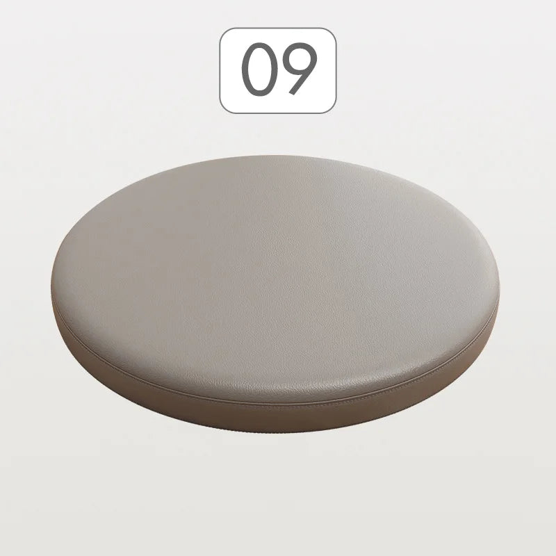Faux Leather Round Seat Pad with Memory Foam Core for Kitchen Bar Stools, Dining Chairs & Window Benches – Slip-Resistant Washable Design | Thomler