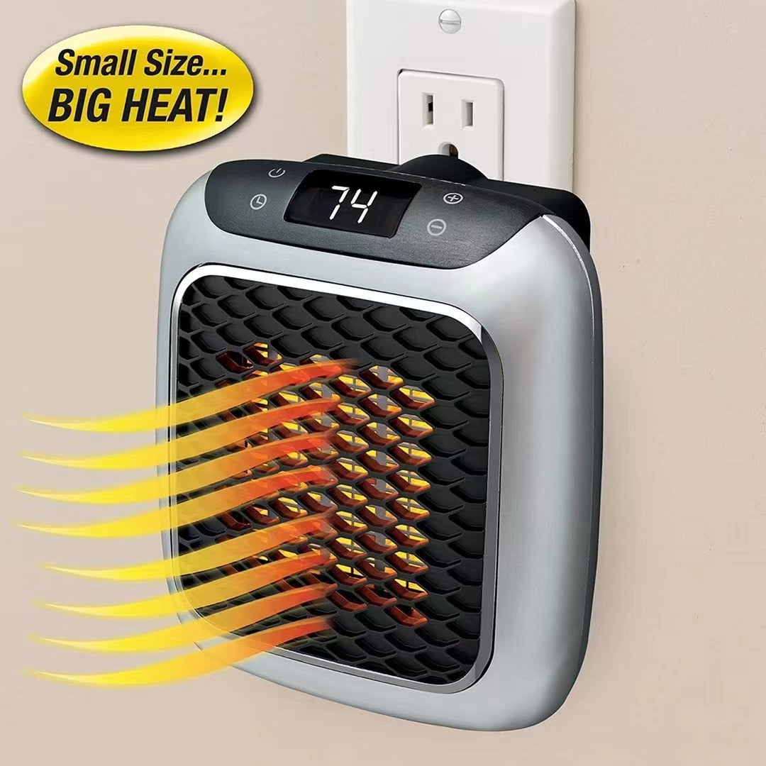 Compact Wall-Mounted Space Heater — 800W Portable Room Warmer with Digital Display | Thomler