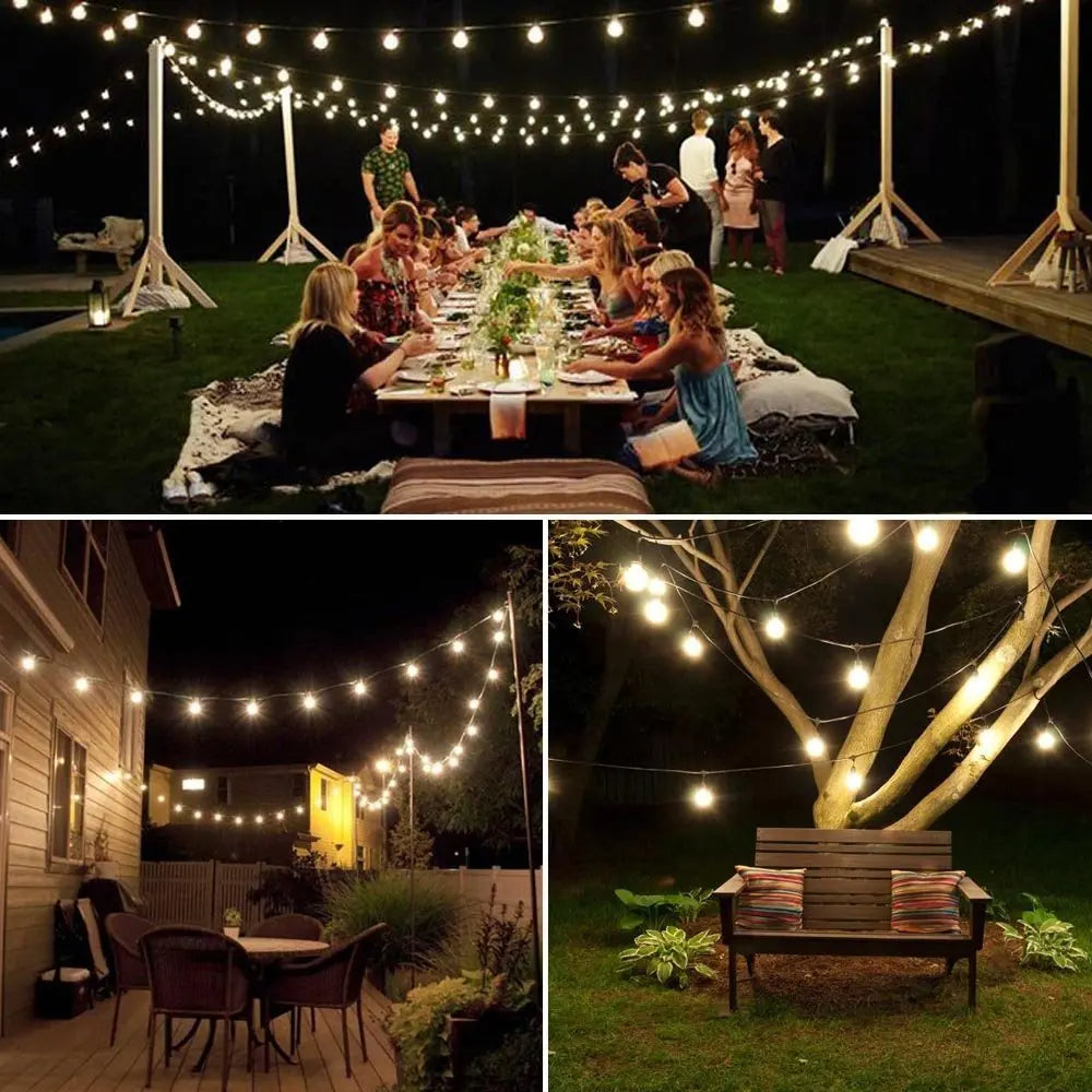 Outdoor Solar Twinkle String Lights 30 ft Soft Glow Garden Patio Yard Decorative | Thomler