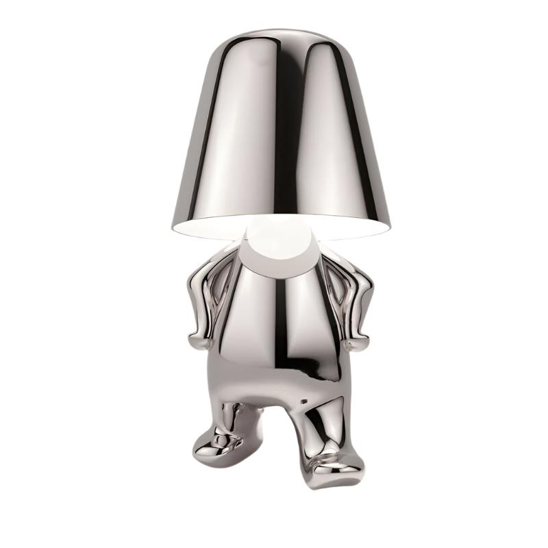 Table Lamp Aluminum LED 8.7 in Rechargeable Warm White Bedroom Nightstand Portable Touch Dimmable Lighting | Thomler
