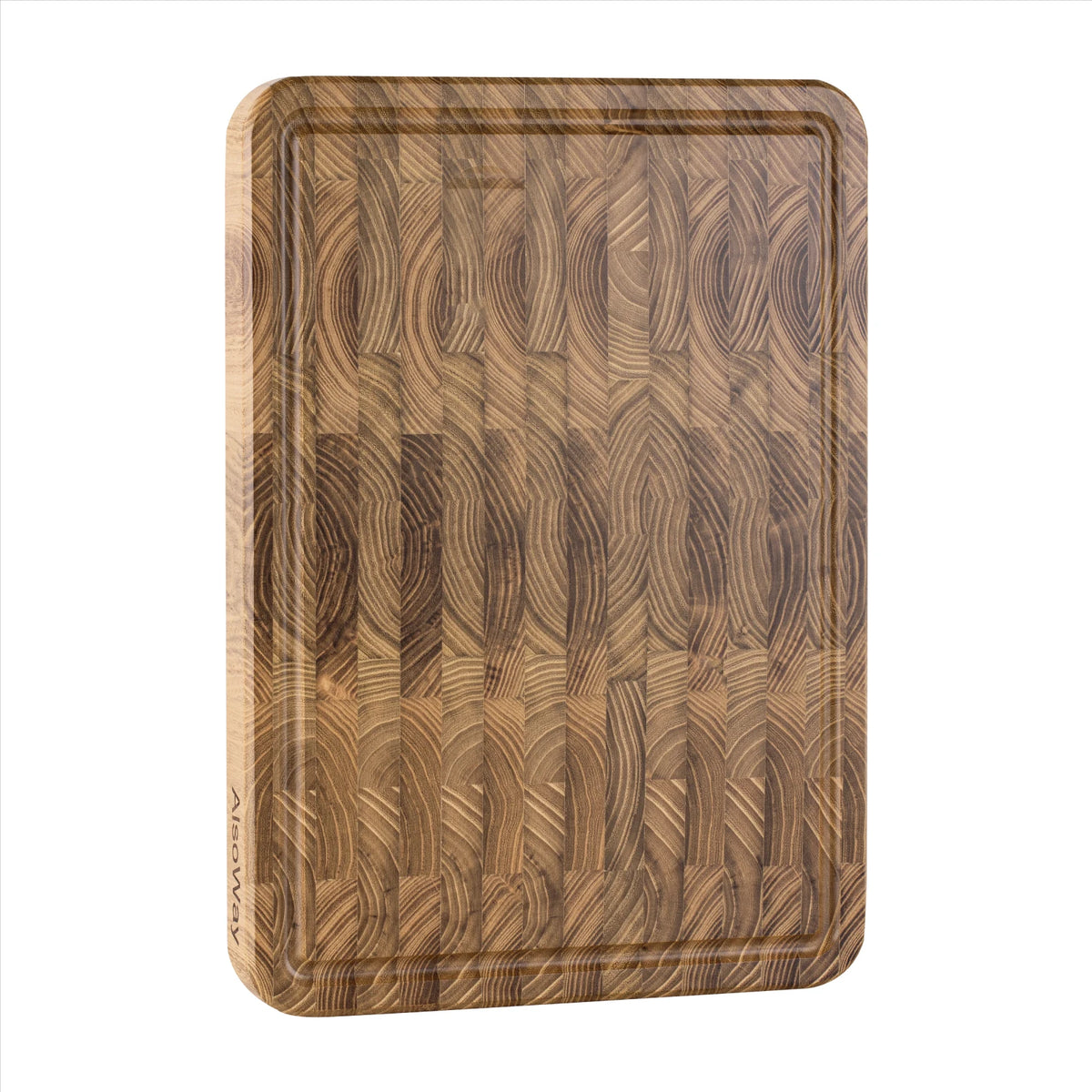 Rectangular Teak Cutting Board with Juice Groove and Easy-Grip Handles – Pre-Oiled Hardwood Kitchen Block | Thomler