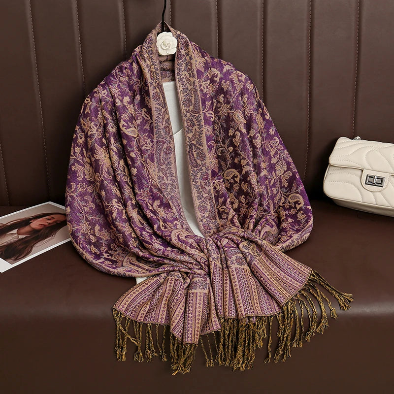 Soft Cotton-Blend Winter Wrap Scarf for Women – Lightweight Shawl for Fall & Cold Weather | Thomler