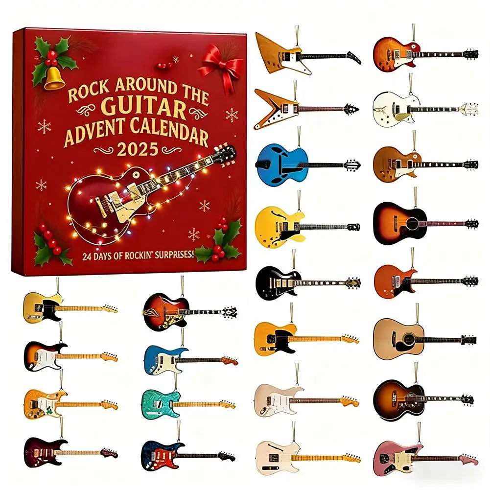 Guitar-Themed Countdown Calendar with 24 Daily Surprises – Music Gifts for Kids & Teens | Thomler