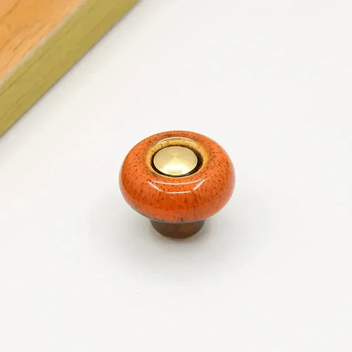 Cabinet Knob Ceramic 3.2 cm Round Furniture Drawer Kitchen Cupboard Handle Replacement Hardware | Thomler