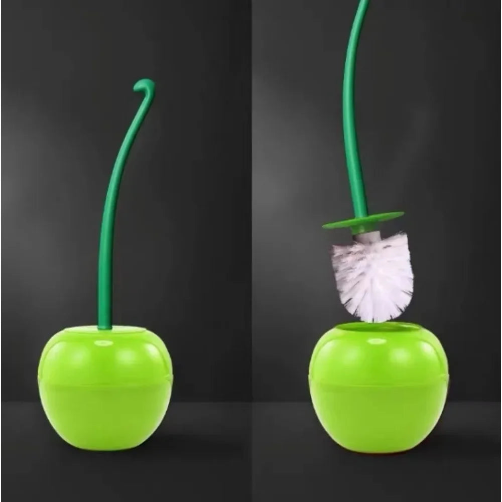 Cherry-Shaped Toilet Brush – Playful Bathroom Accessory with Stand – Decorative WC Cleaning Tool | Thomler