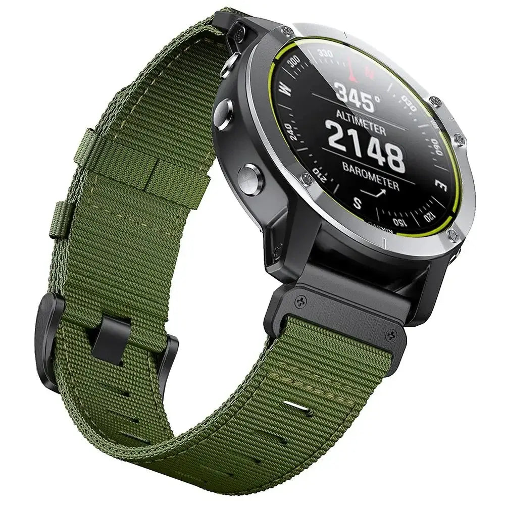 Tactical Woven Smartwatch Strap | Quick-Release Replacement Band for Fitness Tracking | Adjustable Lightweight Nylon Wristband | Thomler