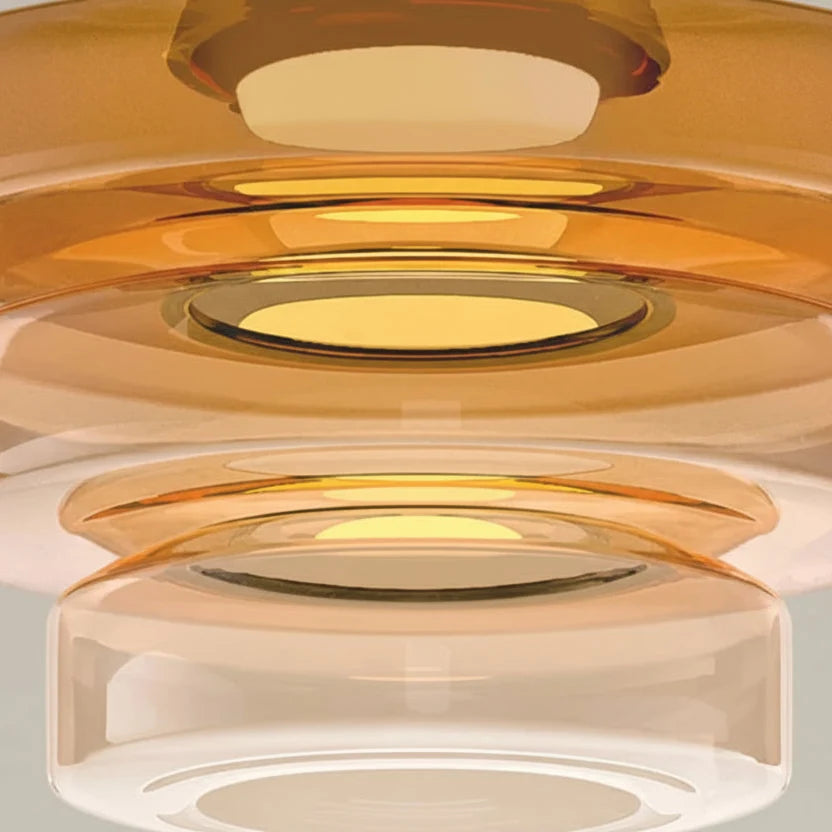 Tiered Glass Drop Chandelier for Kitchen Island & Dining Room – Contemporary Overhead Fixture | Thomler