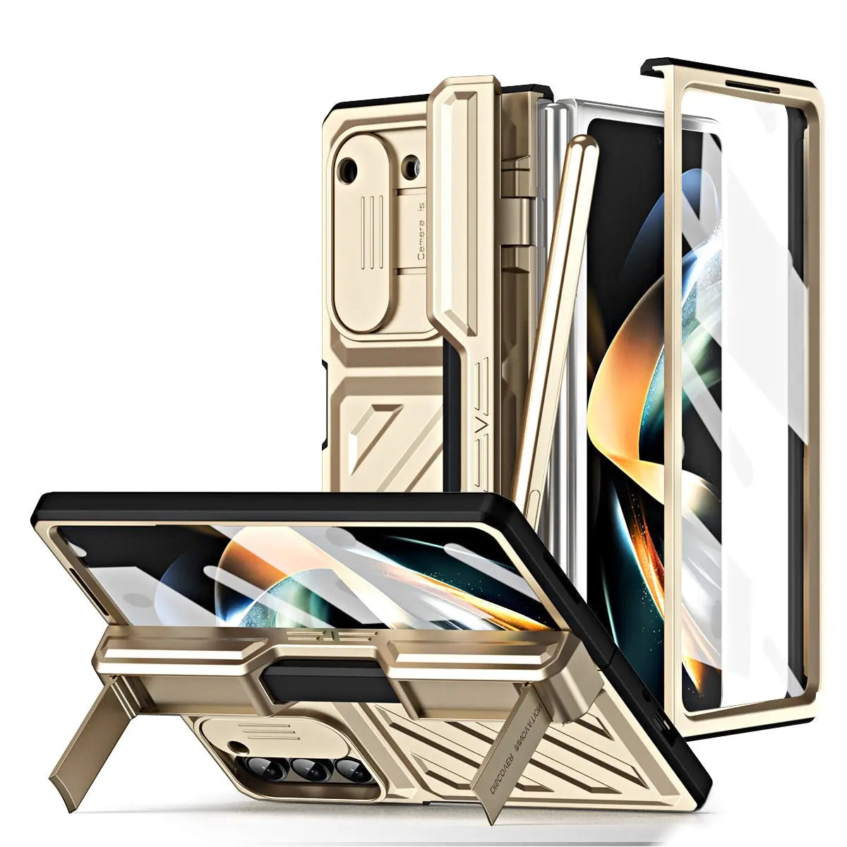 Foldable Phone Armor Case with Built-In Screen Guard & Kickstand for Samsung Galaxy Z Fold 4 / Z Fold 5 – Drop-Tested Protection | Thomler