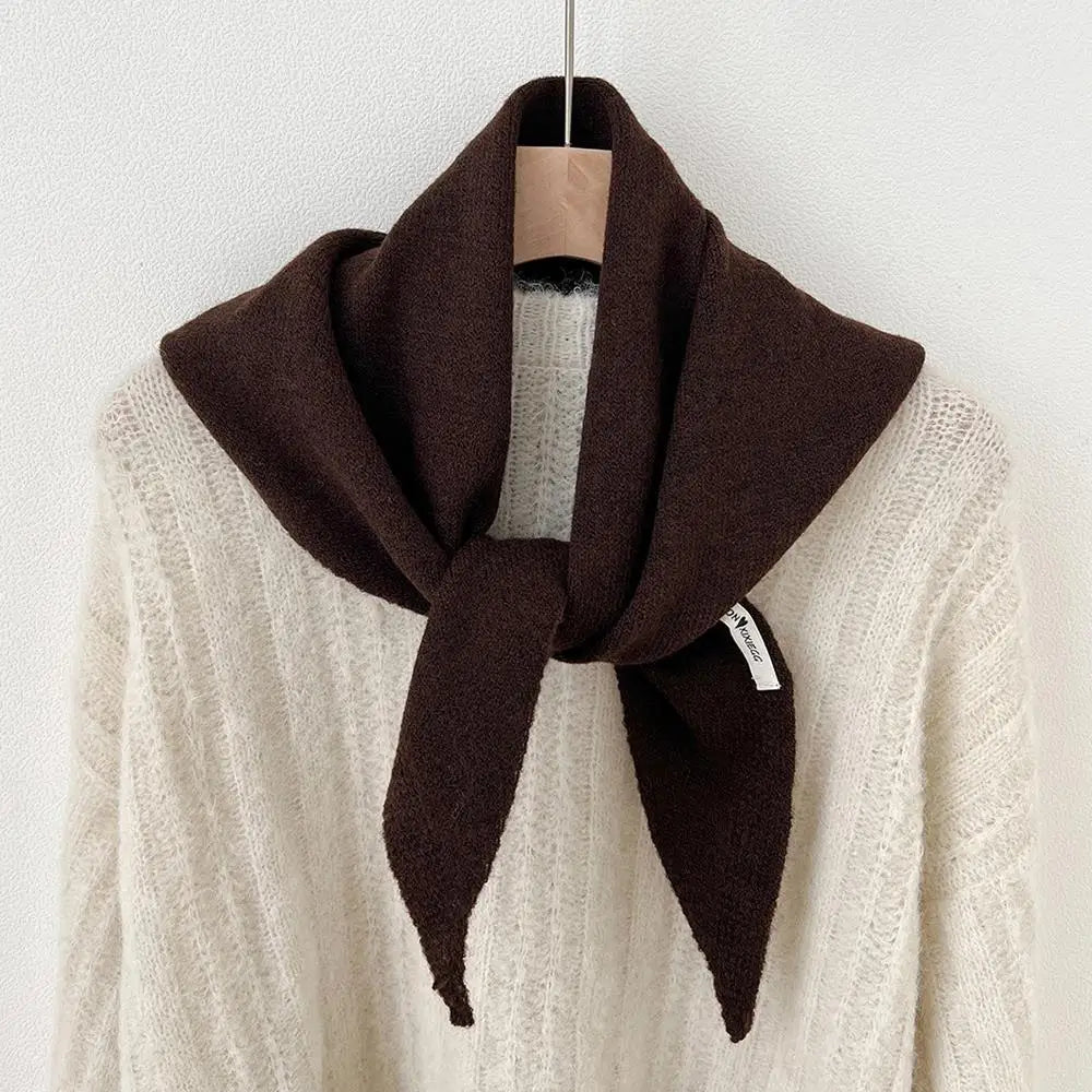 Cozy Wool-Blend Triangle Shawl Wrap for Women – Soft Knit Neck & Shoulder Warmer for Fall Winter | Thomler