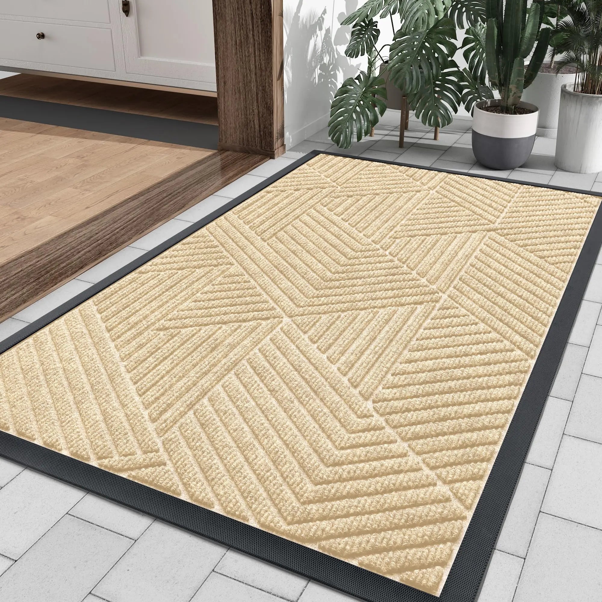 Entryway Rug Non-Slip Absorbent Indoor Outdoor Welcome Mat for Front Door Hallway Patio Garage Apartment Entrance Home Decor | Thomler