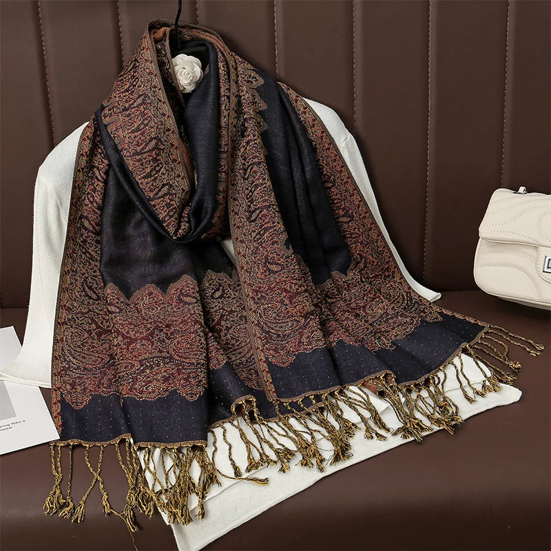 Women's Soft Cashmere-Feel Wrap Shawl – Lightweight Year-Round Fashion Accessory for Everyday Warmth | Thomler