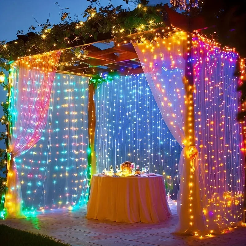 USB Curtain Fairy Lights with Remote – 8 Modes LED String Lights for Bedroom, Wedding, Party & Holiday Decor | Thomler