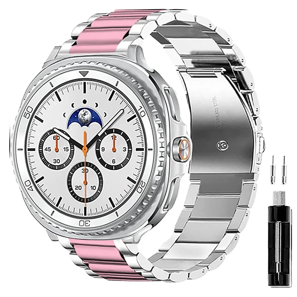 Stainless Steel Link Band for Galaxy Watch 9, Watch 8 & Watch 8 Classic – Premium Metal Bracelet Strap with Quick-Release Links – Fits | Thomler