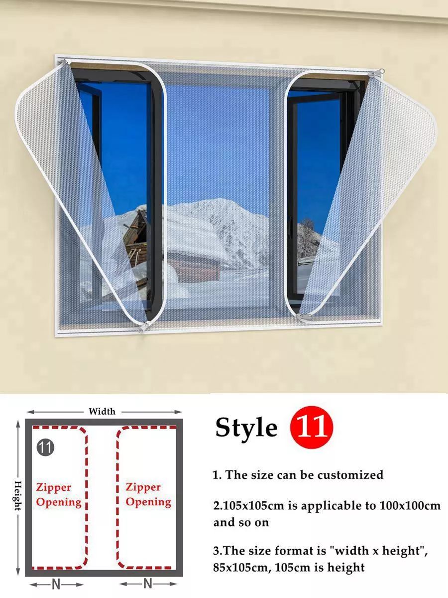 Insulating Window Film Kit – Dual-Layer Thermal Draft Stopper with Adhesive Zipper – Energy-Saving Clear Shrink Barrier for Winter Storm | Thomler