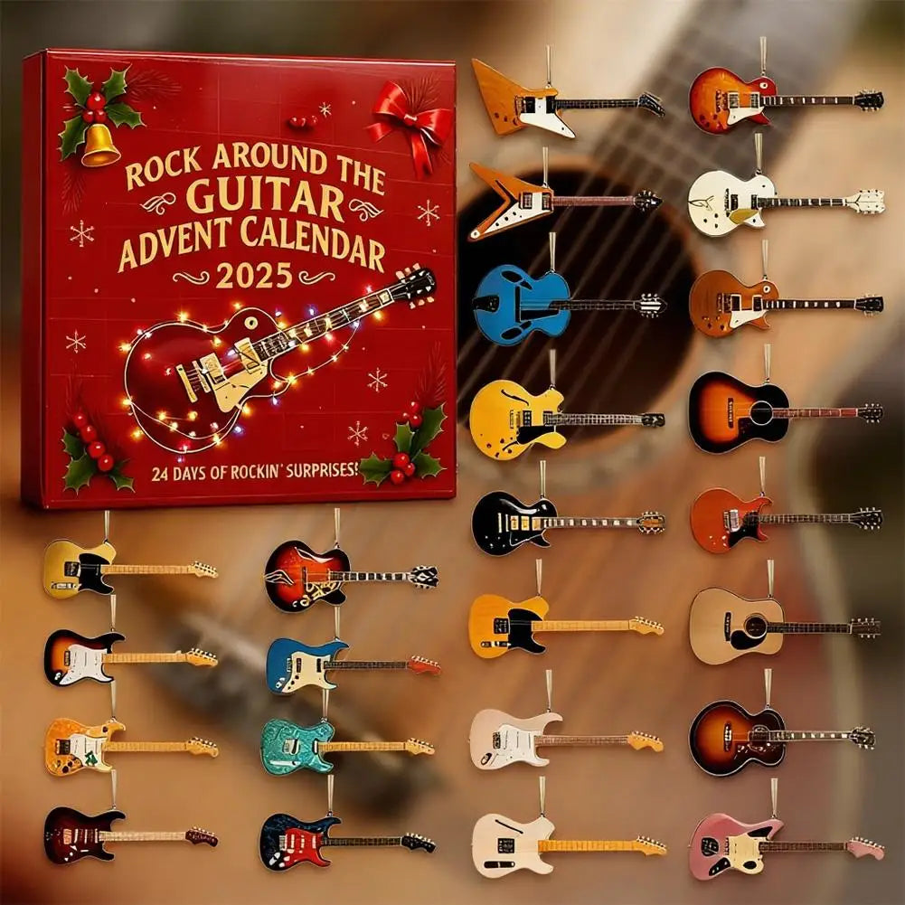 Guitar-Themed Countdown Calendar with 24 Daily Surprises – Music Gifts for Kids & Teens | Thomler