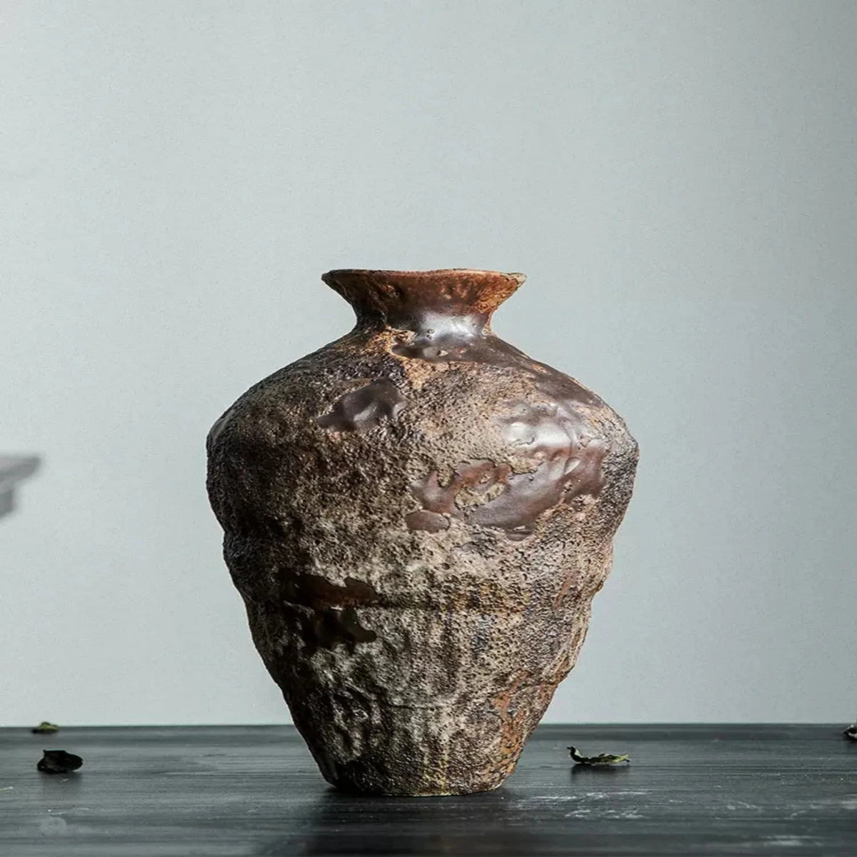 Handcrafted Stoneware Display Vase with Textured Matte Glaze for Living Room & Entryway Decor | Thomler
