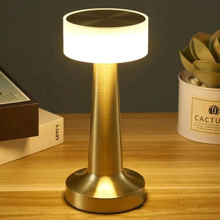 Table Lamp Iron Acrylic 9 in Portable Bedroom Nightstand Adjustable Touch Control LED Lighting | Thomler