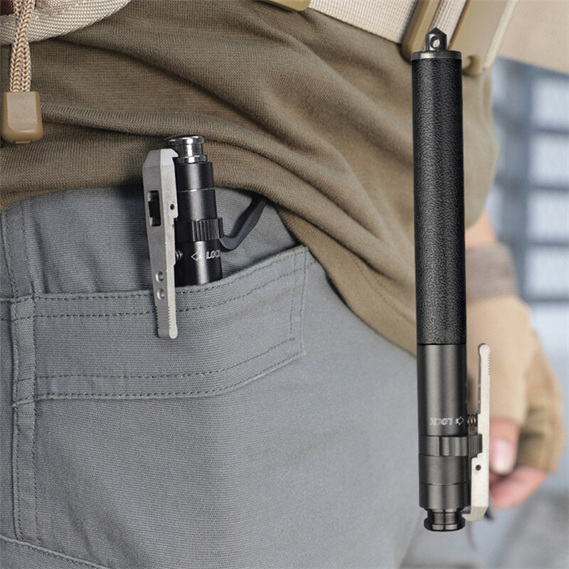 Telescoping Defense Baton for Personal Safety | Compact Collapsible Steel Rod for Walking & Outdoor Security | Ergonomic Grip Walking Stick | Thomler